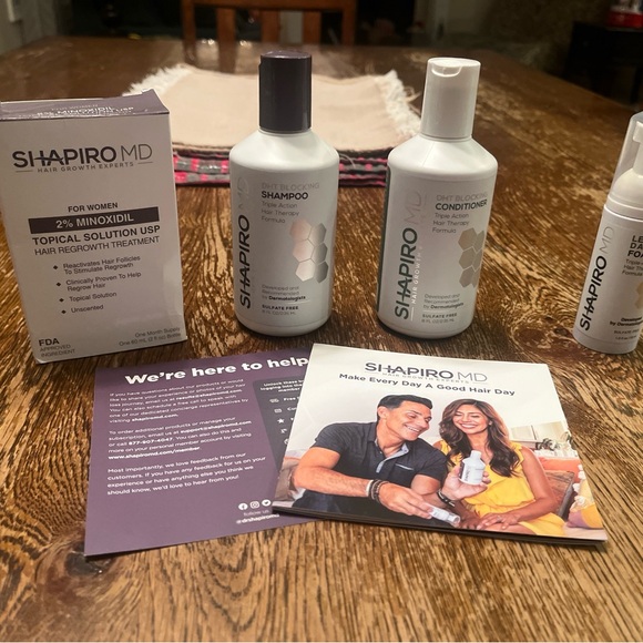 Women's Regrowth Kit Plus: Shampoo Conditioner 2% Minoxidil Leave-In Foame...